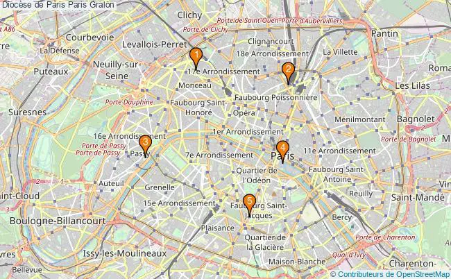 plan Diocèse de Paris Paris Associations diocèse de Paris Paris : 7 associations