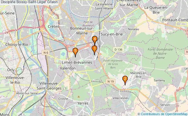plan Discipline Boissy-Saint-Léger Associations Discipline Boissy-Saint-Léger : 4 associations