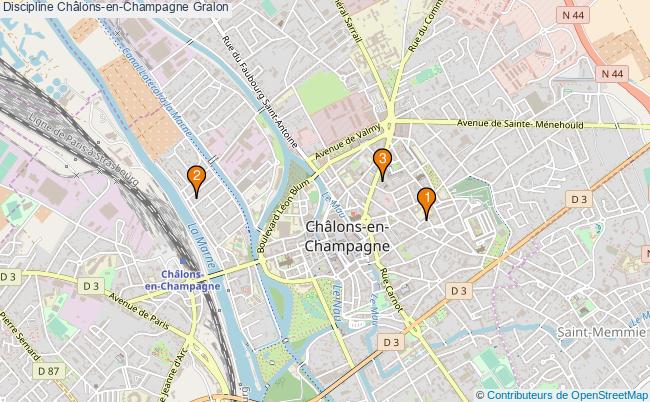 plan Discipline Châlons-en-Champagne Associations Discipline Châlons-en-Champagne : 4 associations