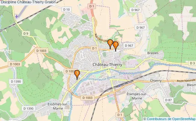 plan Discipline Château-Thierry Associations Discipline Château-Thierry : 3 associations