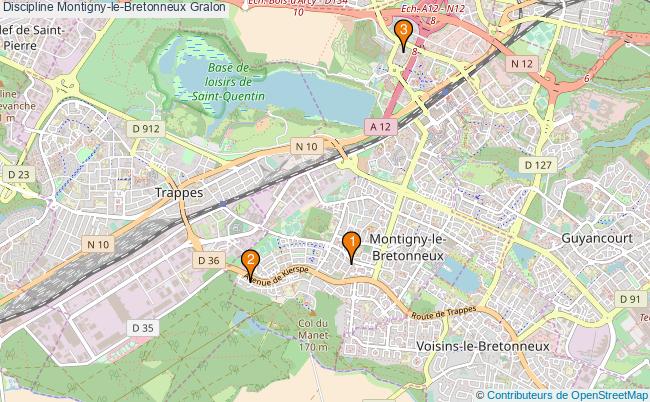 plan Discipline Montigny-le-Bretonneux Associations Discipline Montigny-le-Bretonneux : 4 associations