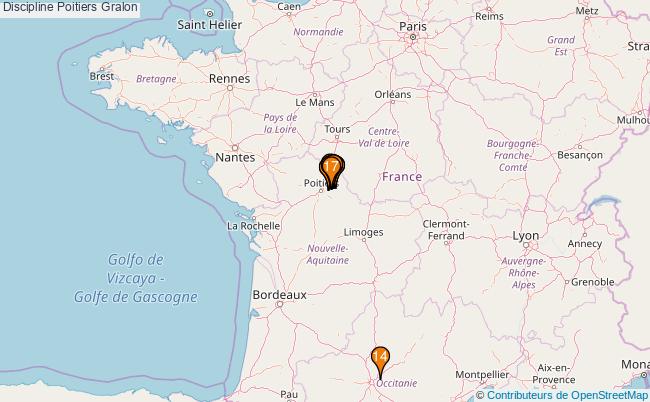 plan Discipline Poitiers Associations Discipline Poitiers : 20 associations