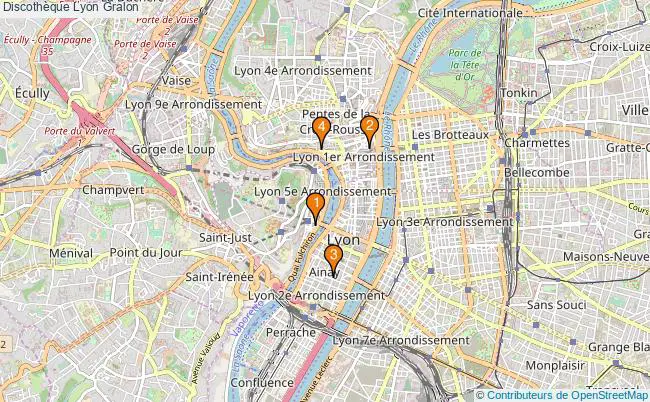 plan Discothèque Lyon Associations discothèque Lyon : 5 associations
