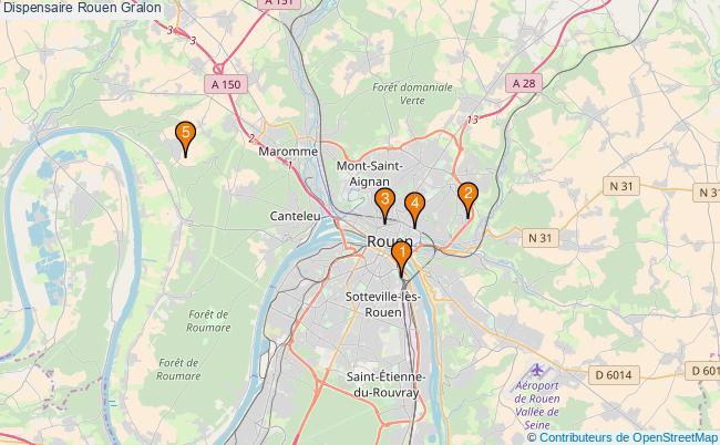 plan Dispensaire Rouen Associations dispensaire Rouen : 4 associations