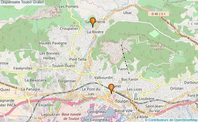 plan Dispensaire Toulon Associations dispensaire Toulon : 2 associations