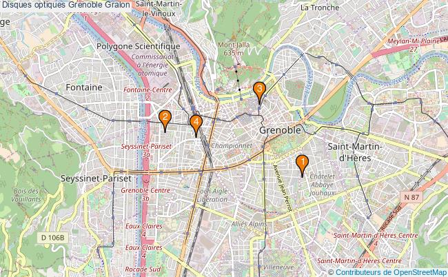 plan Disques optiques Grenoble Associations disques optiques Grenoble : 4 associations