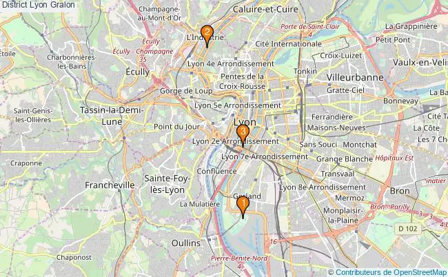 plan District Lyon Associations district Lyon : 8 associations