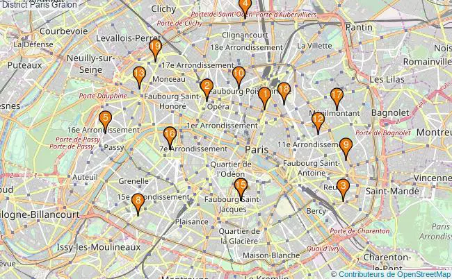 plan District Paris Associations district Paris : 21 associations