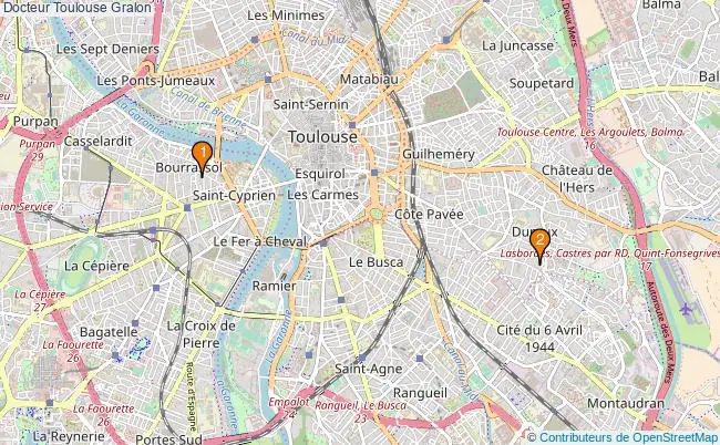 plan Docteur Toulouse Associations Docteur Toulouse : 2 associations