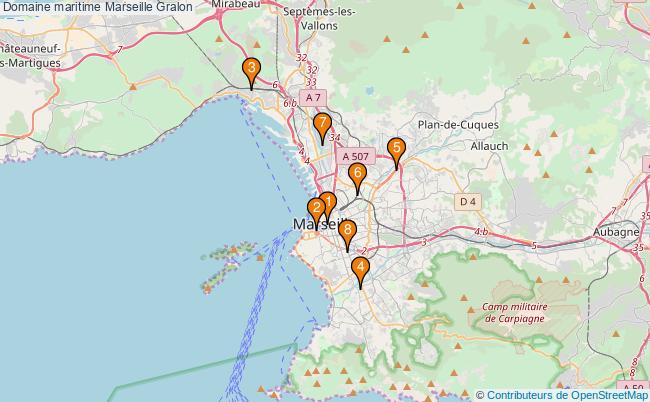 plan Domaine maritime Marseille Associations domaine maritime Marseille : 8 associations