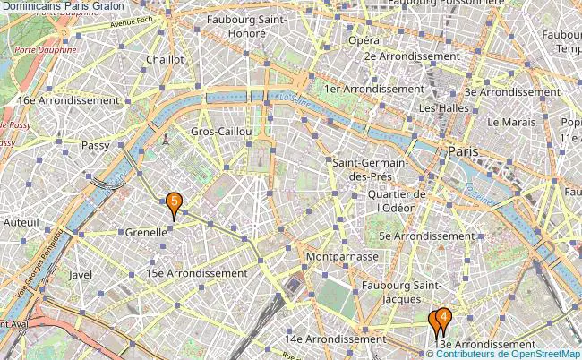 plan Dominicains Paris Associations Dominicains Paris : 5 associations