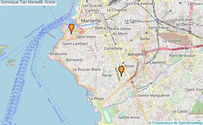 plan Dominique Tian Marseille Associations Dominique Tian Marseille : 3 associations