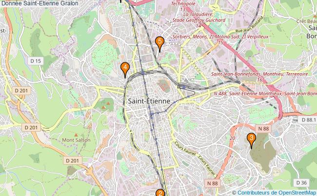plan Donnée Saint-Etienne Associations Donnée Saint-Etienne : 6 associations