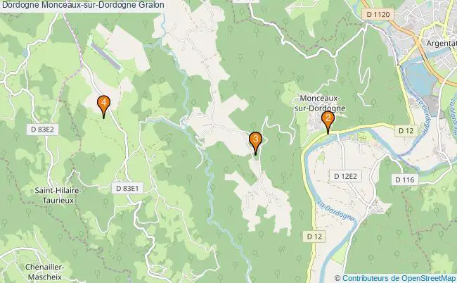 plan Dordogne Monceaux-sur-Dordogne Associations Dordogne Monceaux-sur-Dordogne : 4 associations
