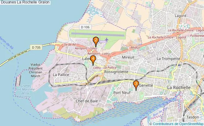 plan Douanes La Rochelle Associations douanes La Rochelle : 5 associations