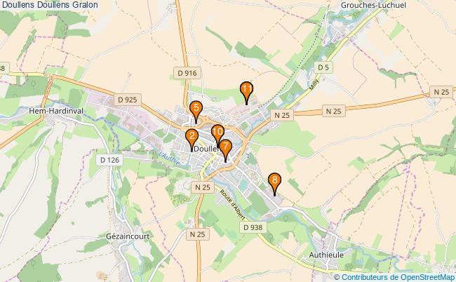 plan Doullens Doullens Associations Doullens Doullens : 12 associations