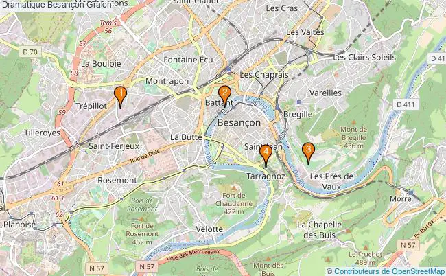 plan Dramatique Besançon Associations dramatique Besançon : 4 associations