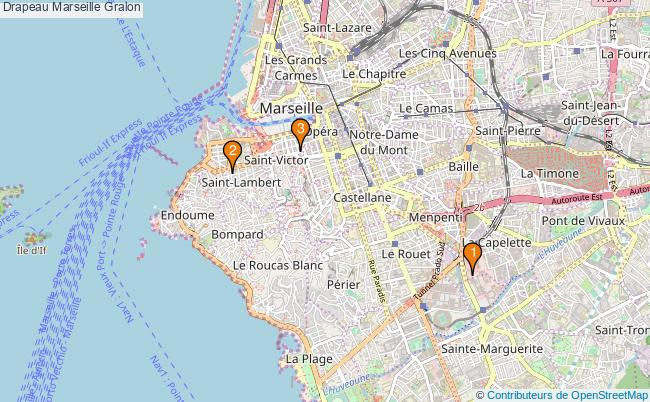 plan Drapeau Marseille Associations drapeau Marseille : 3 associations