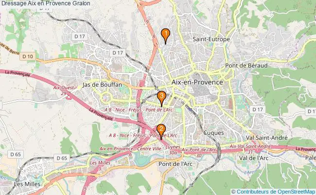 plan Dressage Aix en Provence Associations dressage Aix en Provence : 3 associations