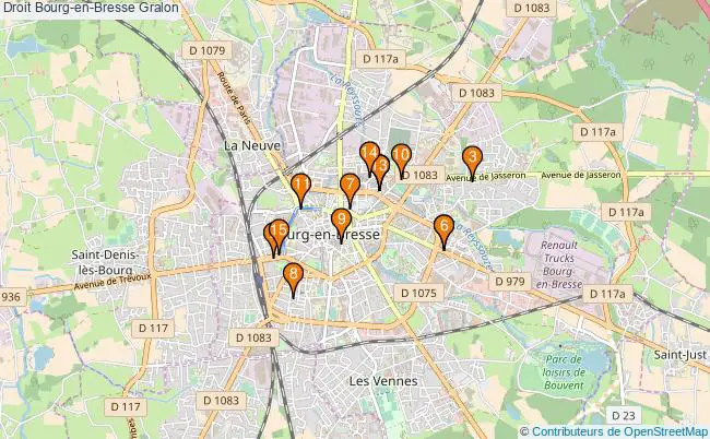 plan Droit Bourg-en-Bresse Associations droit Bourg-en-Bresse : 17 associations