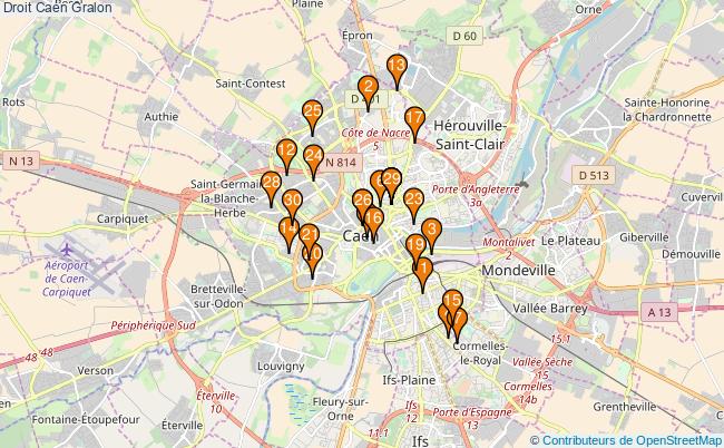 plan Droit Caen Associations droit Caen : 37 associations