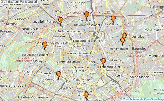 plan Droit d'auteur Paris Associations droit d'auteur Paris : 10 associations