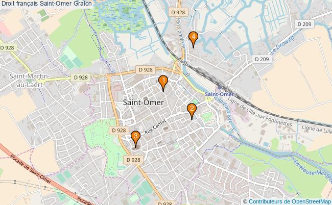 plan Droit français Saint-Omer Associations droit français Saint-Omer : 3 associations