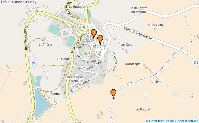 plan Droit Lautrec Associations droit Lautrec : 3 associations