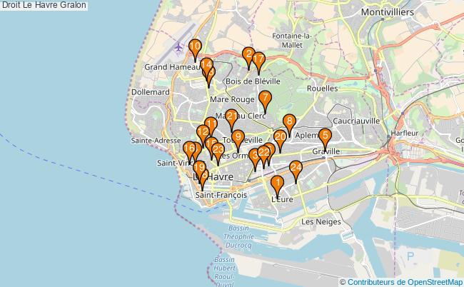 plan Droit Le Havre Associations droit Le Havre : 26 associations