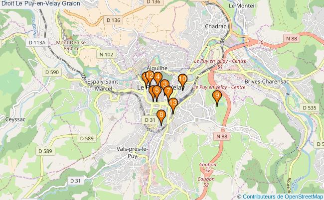 plan Droit Le Puy-en-Velay Associations droit Le Puy-en-Velay : 15 associations