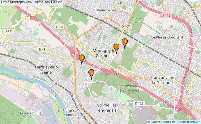 plan Droit Montigny-lès-Cormeilles Associations droit Montigny-lès-Cormeilles : 4 associations
