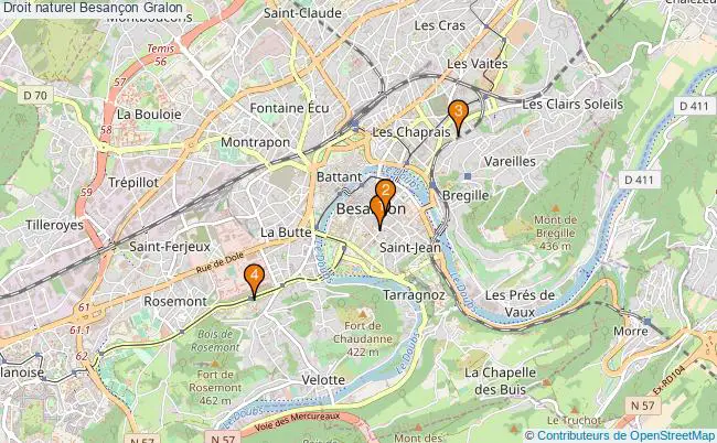 plan Droit naturel Besançon Associations droit naturel Besançon : 4 associations