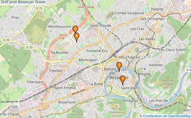 plan Droit privé Besançon Associations droit privé Besançon : 5 associations