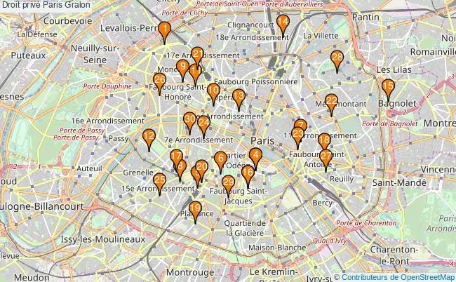 plan Droit privé Paris Associations droit privé Paris : 45 associations
