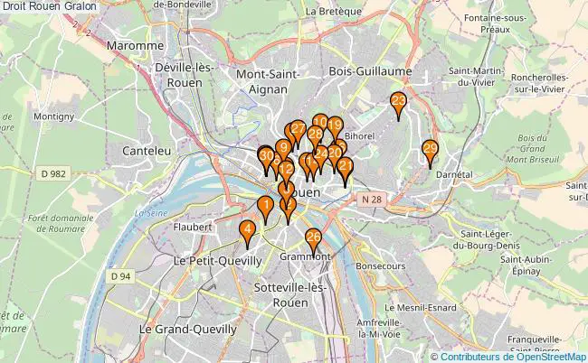 plan Droit Rouen Associations droit Rouen : 51 associations