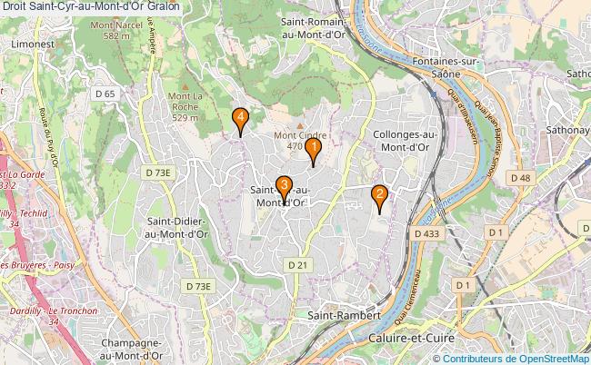 plan Droit Saint-Cyr-au-Mont-d'Or Associations droit Saint-Cyr-au-Mont-d'Or : 4 associations