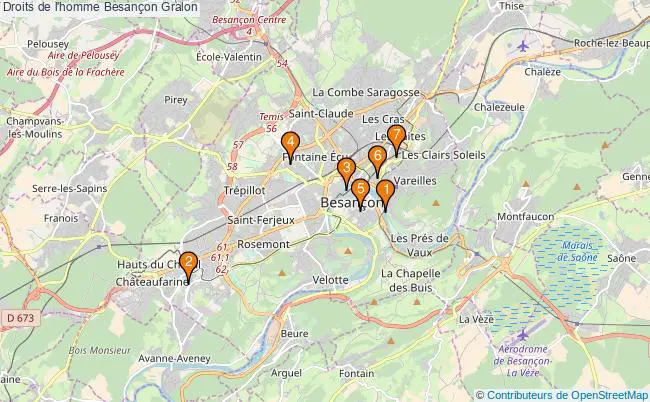 plan Droits de l'homme Besançon Associations droits de l'homme Besançon : 13 associations