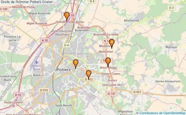 plan Droits de l'homme Poitiers Associations droits de l'homme Poitiers : 7 associations