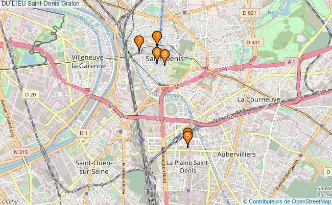 plan DU LIEU Saint-Denis Associations DU LIEU Saint-Denis : 8 associations