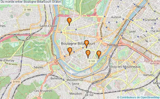 plan Du monde entier Boulogne-Billancourt Associations Du monde entier Boulogne-Billancourt : 5 associations