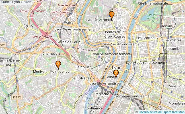 plan Dubois Lyon Associations dubois Lyon : 3 associations