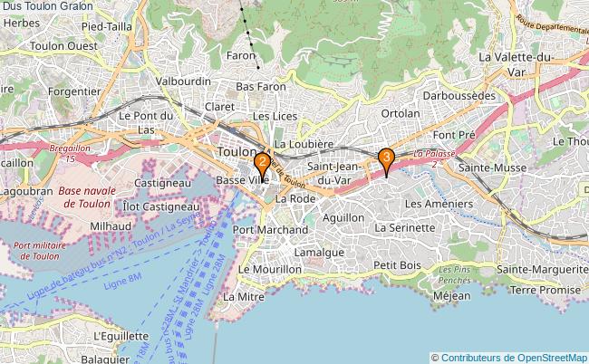 plan Dus Toulon Associations Dus Toulon : 3 associations