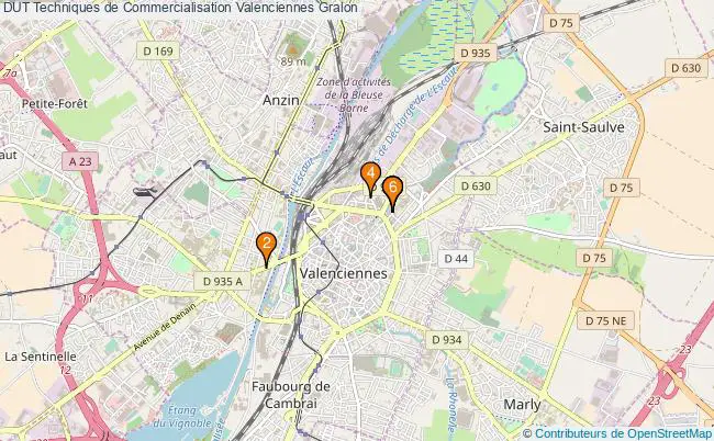plan DUT Techniques de Commercialisation Valenciennes Associations DUT Techniques de Commercialisation Valenciennes : 6 associations