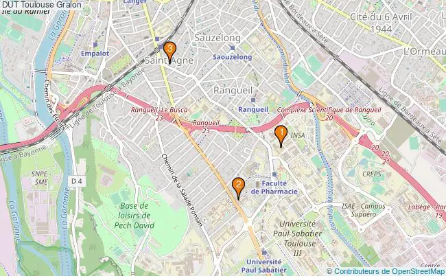 plan DUT Toulouse Associations DUT Toulouse : 3 associations