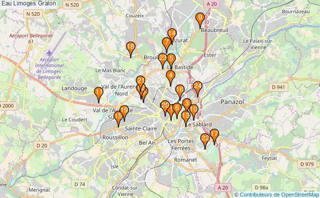plan Eau Limoges Associations Eau Limoges : 29 associations