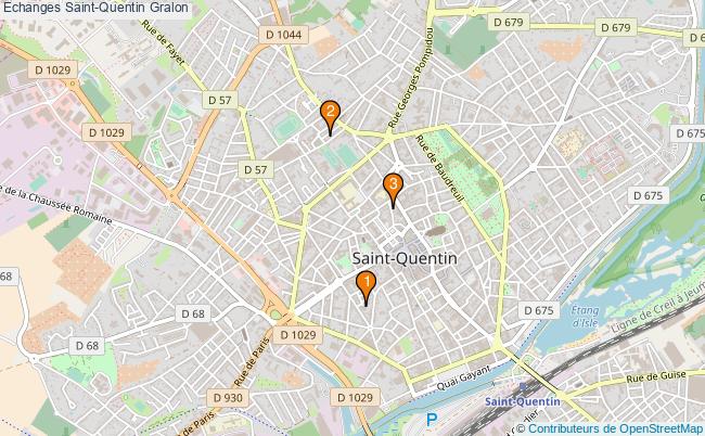 plan Echanges Saint-Quentin Associations echanges Saint-Quentin : 3 associations