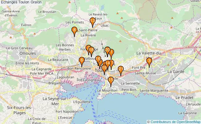 plan Echanges Toulon Associations echanges Toulon : 21 associations
