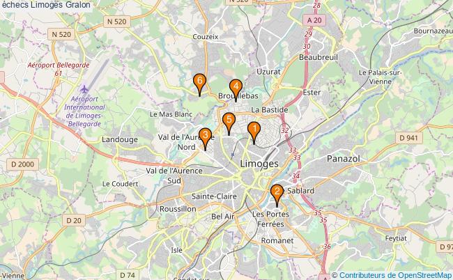 plan échecs Limoges Associations échecs Limoges : 5 associations