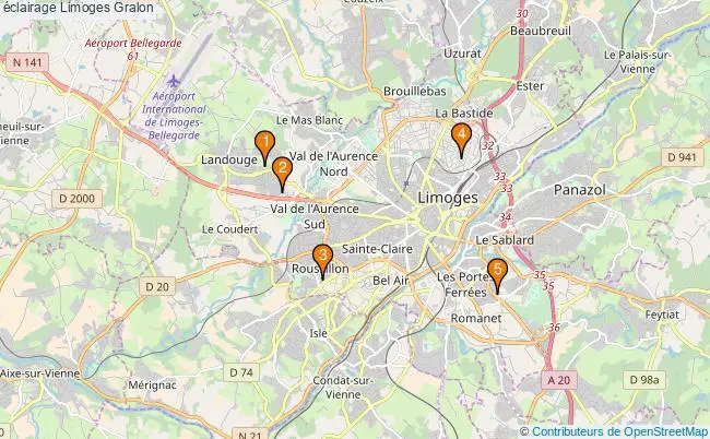 plan éclairage Limoges Associations éclairage Limoges : 5 associations