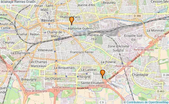 plan éclairage Rennes Associations éclairage Rennes : 6 associations